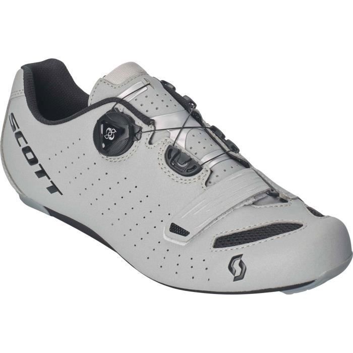 Chaussures de vélo route pour femmes Scott Road Comp Boa Reflective - Gris/Argent