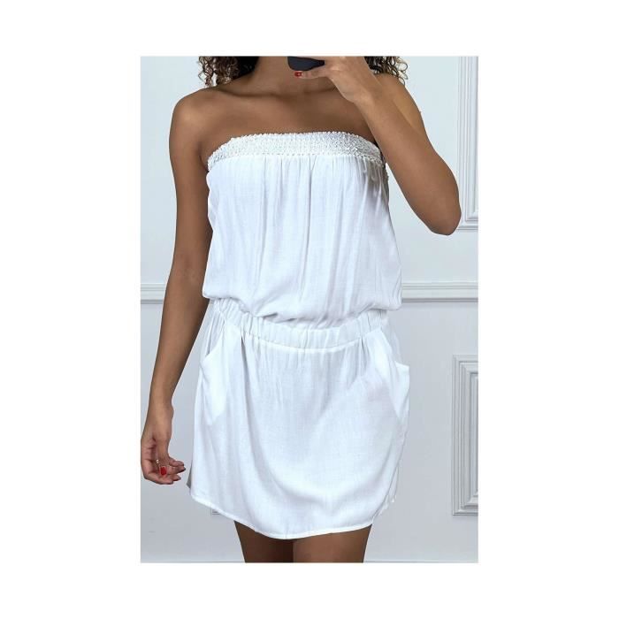 robe bustier blanche courte