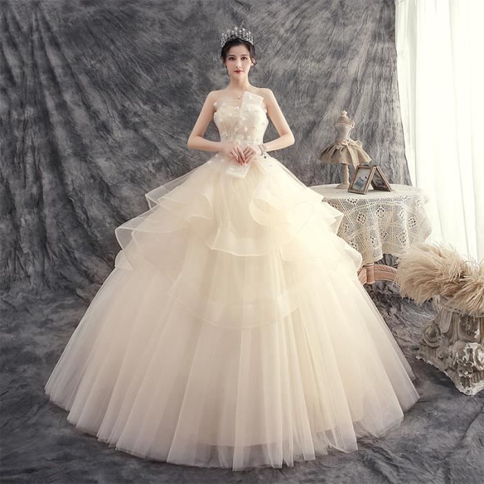 Mariage mari e 2021 nouveau champagne couleur maternit grande