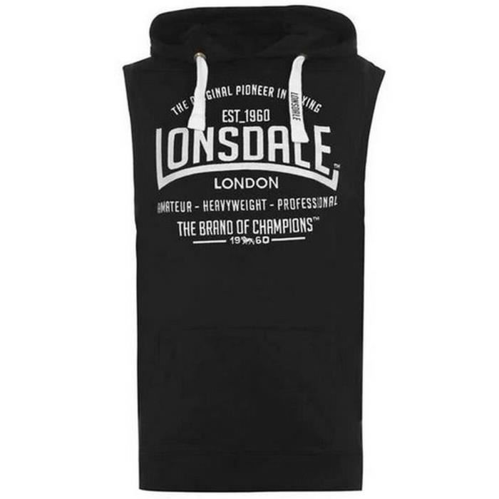 Sweat sans manche hot sale capuche homme