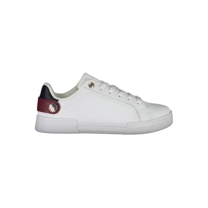 Tommy Hilfiger TOMMY HILFIGER Baskets Sneakers Femme Blanc Textile SF16716
