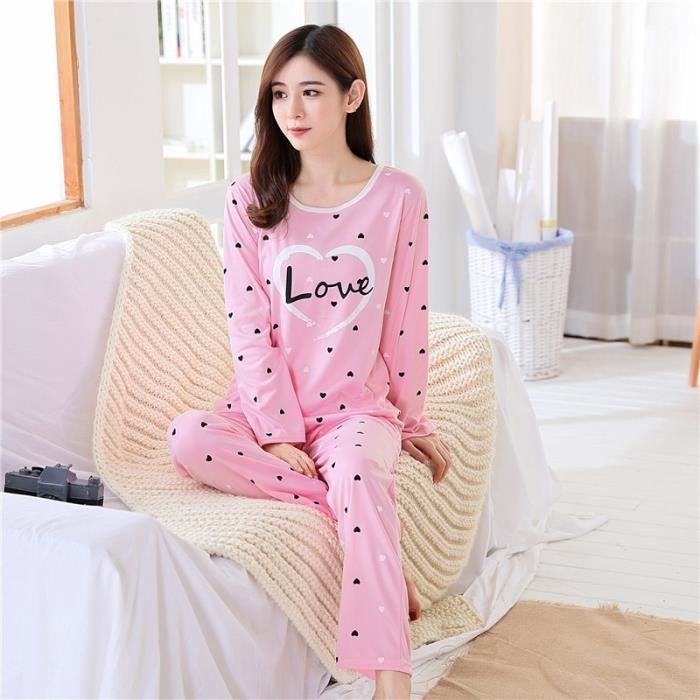 Pyjama Ensemble pyjama pour femmes v tements de nuit Long 2019