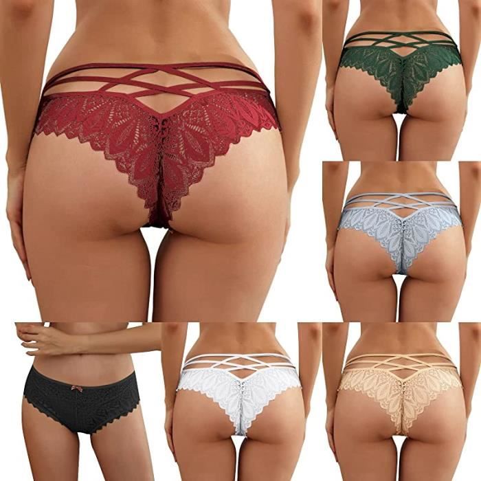 Culotte Dentelle Sexy pour Femme Marque Couleurs Multiples Stretch Coquine Couleurs multiples Cdiscount Pret a Porter