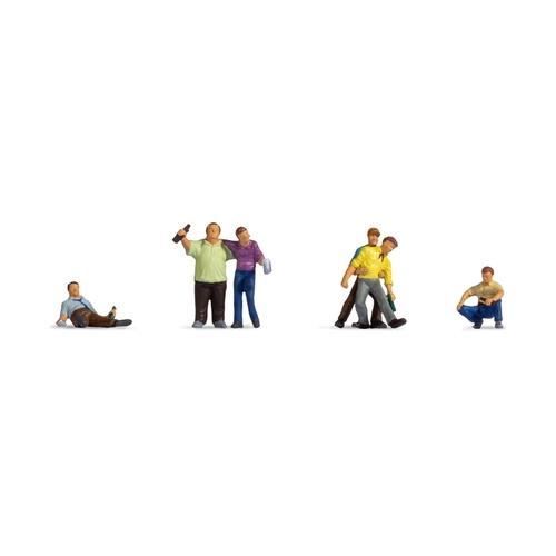 Figuras De Viajeros Para Maquetas De Trenes H0 (1:87) - Set De 6 Piezas Pintadas A Mano, Multicolor, 2 Cm De Altura