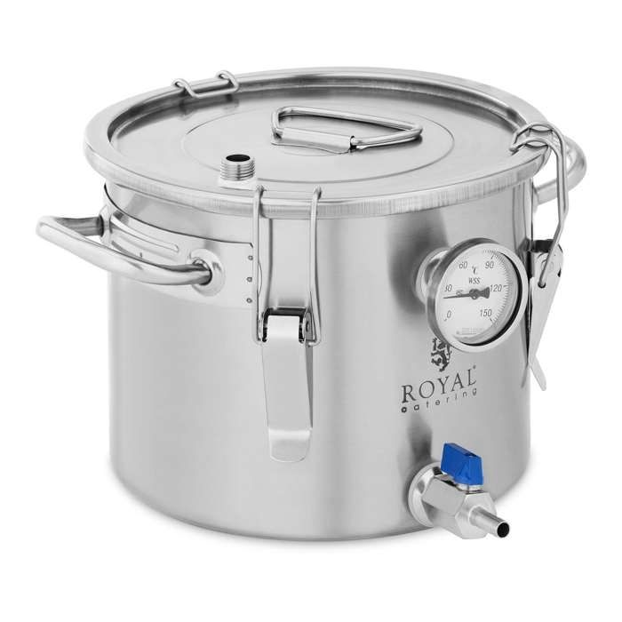 Cuve Fermentation Fermenteur À Bière Inox 8L 0-150°C 2 Robinets
