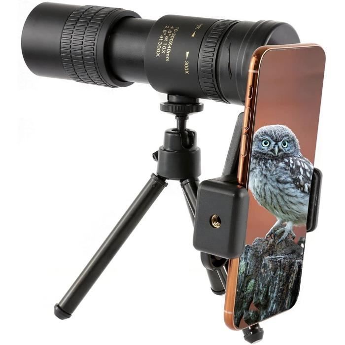 Petyoung Monoculaire Télescope 300x40 Zoom Avec Trépied Et Support Téléphone - Observation Oiseaux