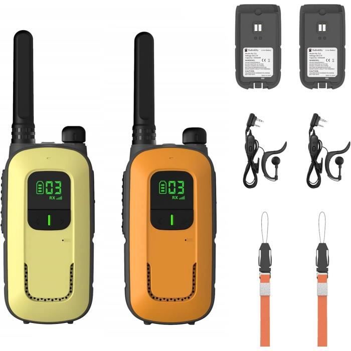 Talkie-walkie Vidéo Pour Enfants Rechargeable - Lot De 2 - Écran, Changeur De Voix - Portée Jusqu'à 300 M