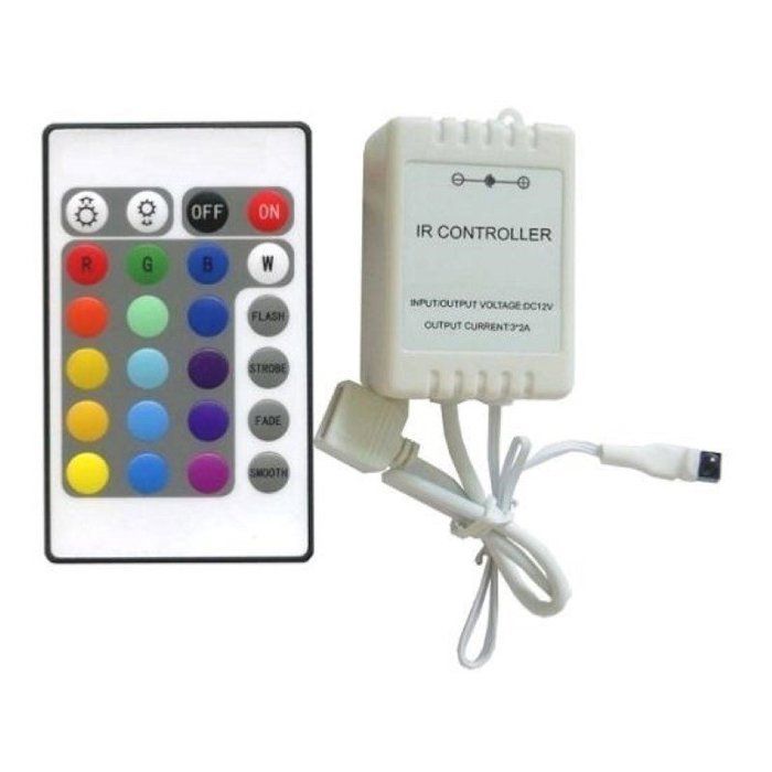 LED RVB contrôleur 3 CANAUX TÉLÉCOMMANDE 12V 3x 4A LEDS
