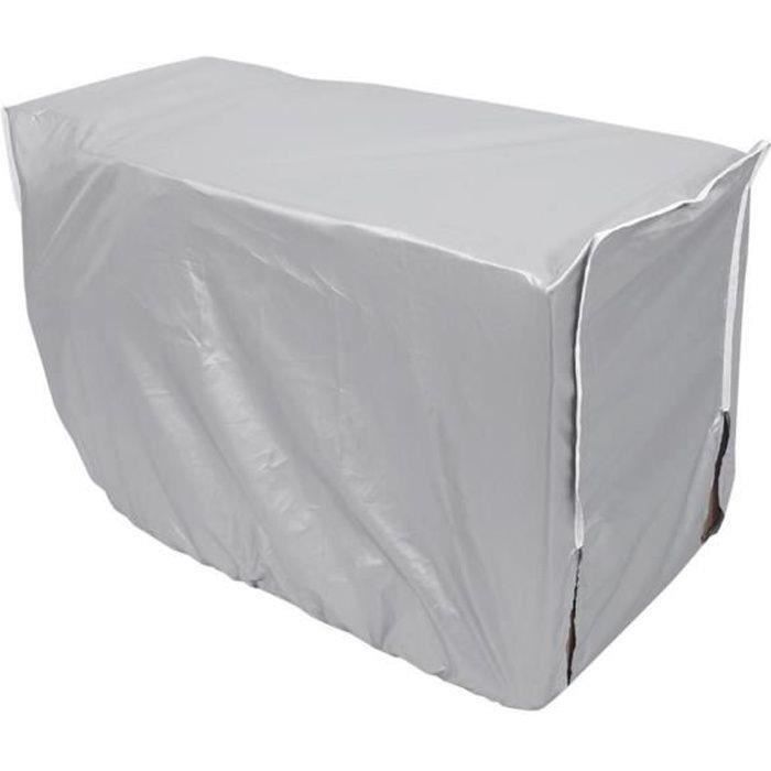 Couverture Extérieure de Climatiseur Fait de Film d'Aluminium Anti-Poussière Housse Climatiseur Extérieur (Ouvert, 80 x 30 x 57 cm