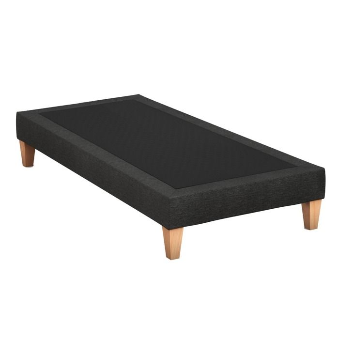 Sommier déco tapissier nuit noire - SOMEO 80x190 - Ebène - Garantie 5 ans - Someo Sommier déco tapissier nuit noire - SOMEO 80x190 - Ebène - Garantie 5 ans - Someo