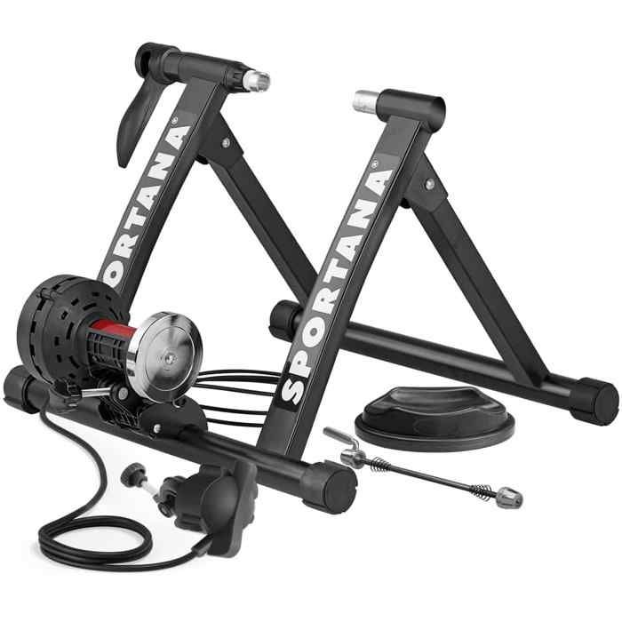 Home trainer vélo Sportana - max. 150kg - noir pliable acier 26“ à 28\