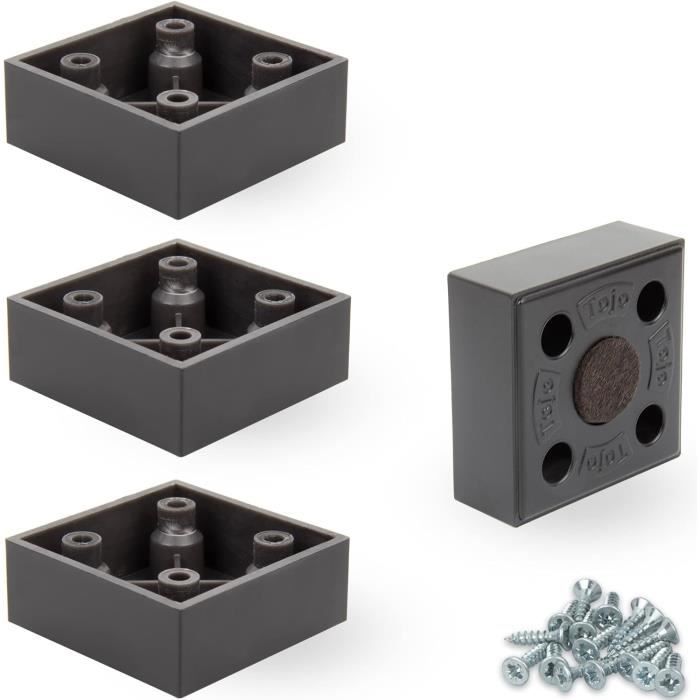 Lot De 10 Grands Carrés De Marelle En Plastique – Pas De Craie, Intérieur/extérieur, Avec Connecteurs Et Sac De Transport