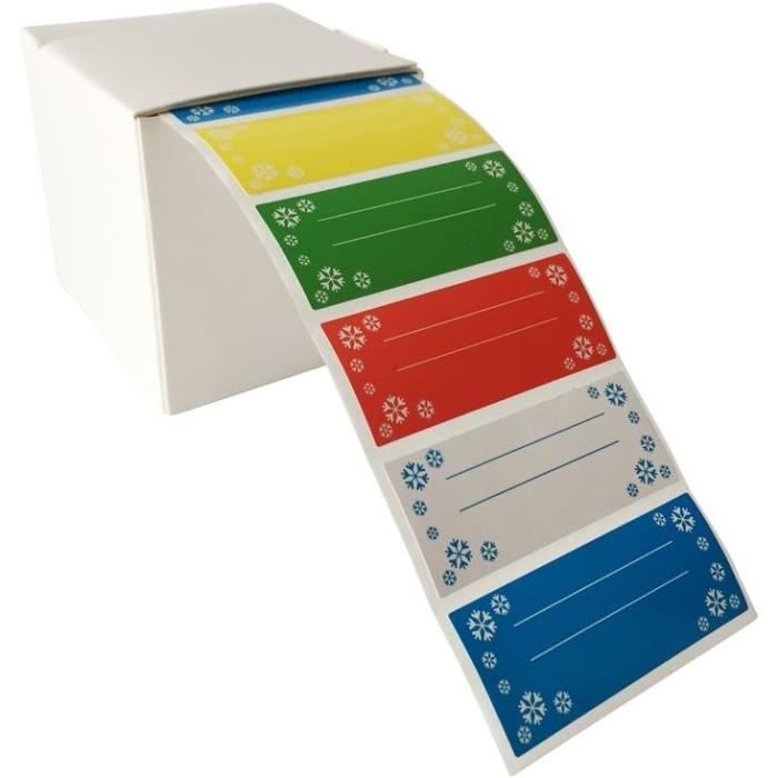 300 étiquettes De Congélation Autocollantes 6x3 Cm - 5 Couleurs, Résistantes à L'eau, Faciles à Retirer