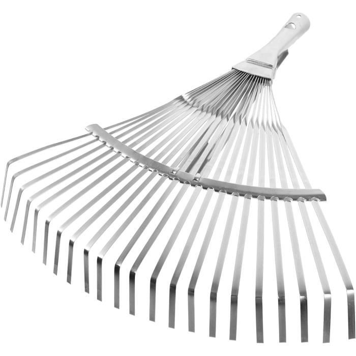 Râteau à Feuilles Réglable AWHＡＯ - Léger, Acier Carbone, Largeur 29-46 Cm, Pour Jardin Et Pelouse
