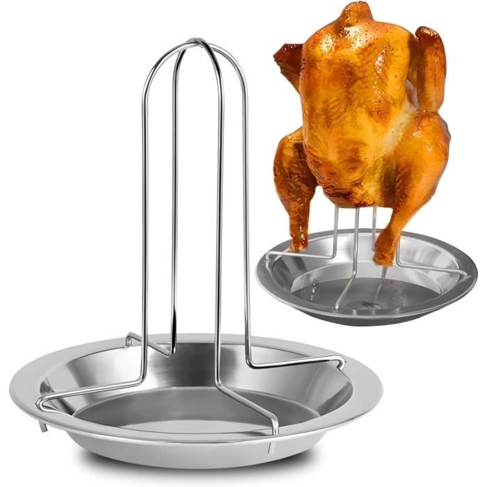Support Poulet En Acier Inoxydable - Rôtissoire Verticale Pour Barbecue Et Four