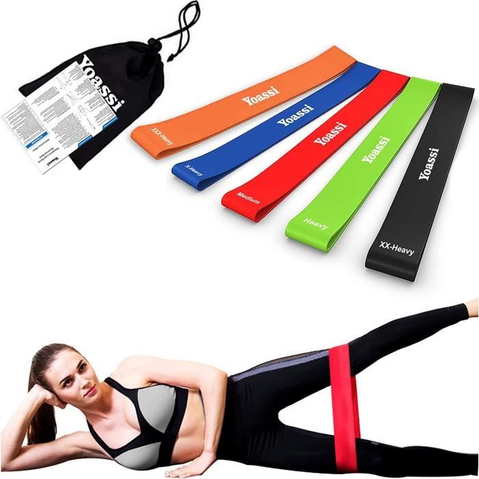 Bandes De Résistance COOBONS FITNESS Pour L'entraînement, Bandes D'exercice Pour Femmes Et Hommes, Bandes élastiques En Latex Pour Le Yoga, Le Pilates, La Rééducation, Le Fitness Et L'entraînement à