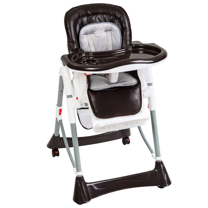 TECTAKE Chaise Haute pour Bébé Enfant Grand Confort Pliable Sécurité à