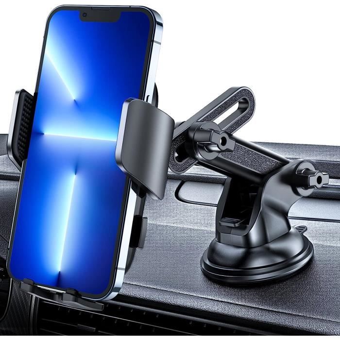 Support de Téléphone Portable pour la Voiture, Support de Téléphone Portable  Universel avec Ventouse sur le Pare-Brise Ou le Tableau de Bord 