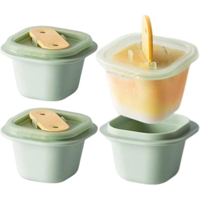 Lot De 2 Moules à Sucettes Glacées En Silicone - Forme De Pomme - Pour Glaçons, Chocolat, Glaces Maison