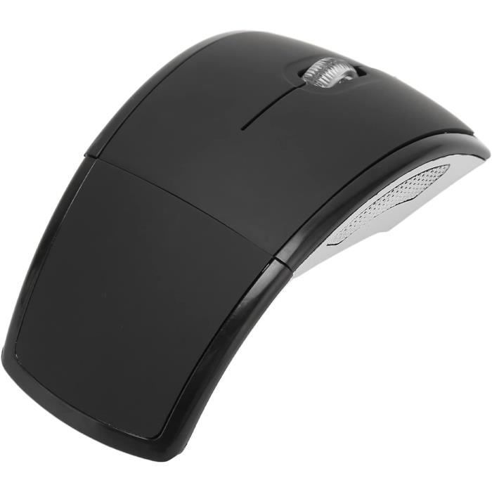 Souris Sans Fil 2,4 G Avec Souris USB Arc Avec Fonction Tactile Souris Optique Pliable Avec Récepteur USB Souris Pour PC Portable (Noir