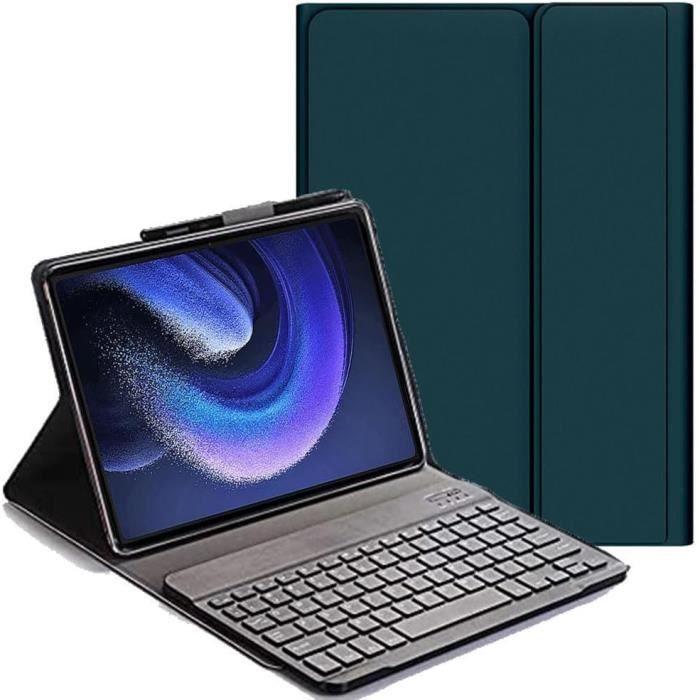 Clavier Étui Sans Fil Pour DOOGEE Tab G6+ 11 Pouces - AZERTY, PU Slim, Housse Détachable, Noir - Compatible Bluetooth