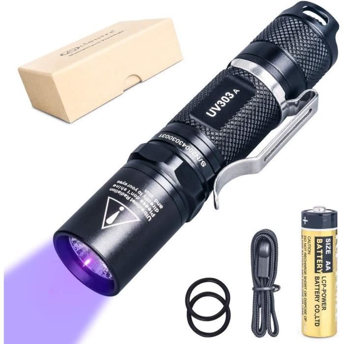 Ultraviolet LED Flashlight UV Light 365/395NM Jade Gem Inspection Lamp Torch Set