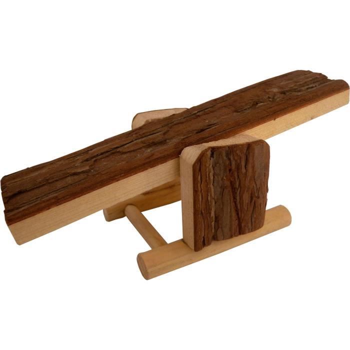 Comparer les prix de Accessoire rongeur - TYROL - Balançoire à bascule bois - 22 x 85 x 7 cm - Bois naturel