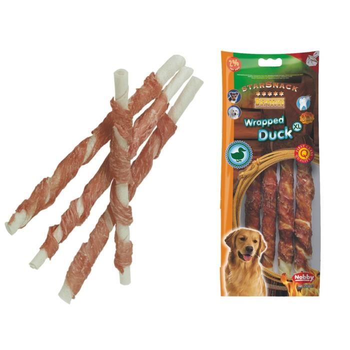 NOBBY Snack canard stick enrobé pour chien XL 25cm/Ø20mm