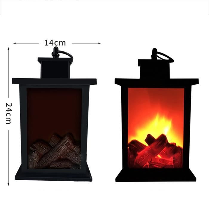 Lanterne LED Décorative à Effet Flamme Réaliste - Fonctionne Sur Piles - Avec Minuterie