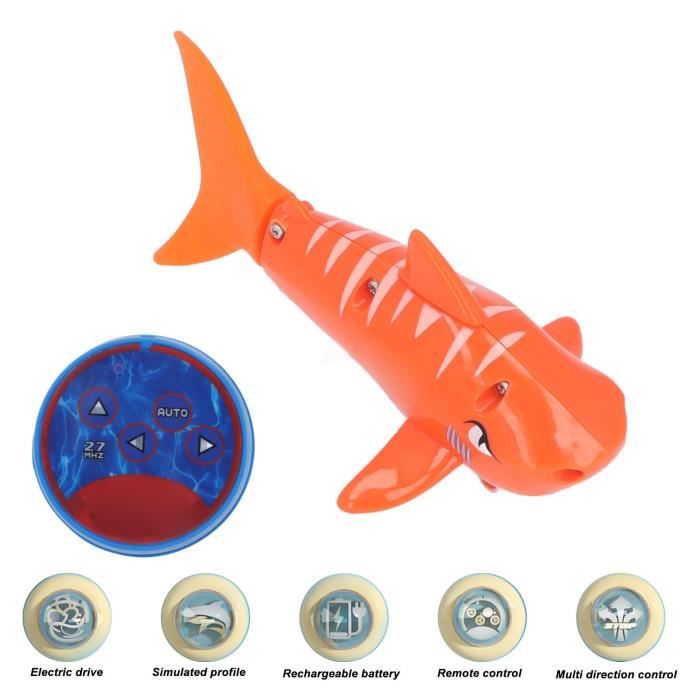 Ballon Clown Requin Volant Gonflable Télécommandé - Jouet Air Flottant Enfants - Poisson Clown Orange Ballon RC Hélium 40 Pieds