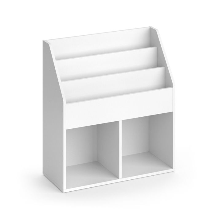 Vicco bibliothèque enfant Luigi, Blanc, 72 x 114.2 cm avec 4 boîtes
