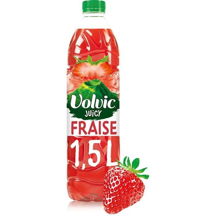 VOLVIC : Juicy - Eau minérale naturelle aromatisée à la fraise 1,5 L ...