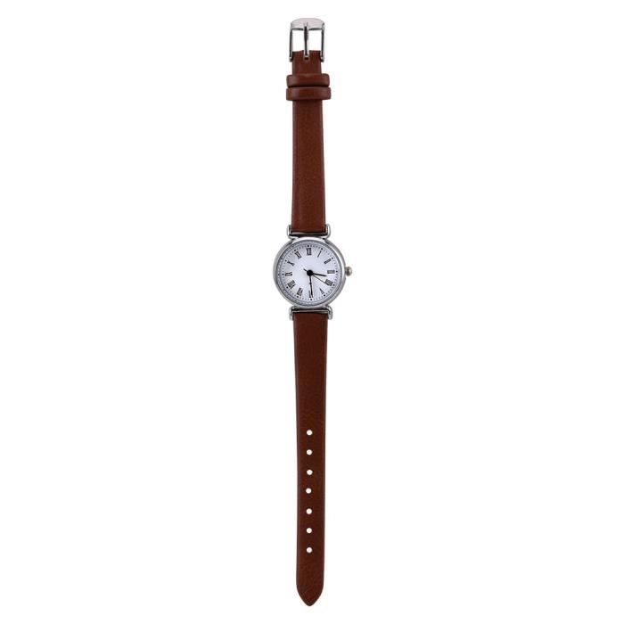 Montre - VVIKIZY - Mini montre-bracelet en cuir - Style tendance - Mouvement à quartz - 5 couleurs disponibles Montre - VVIKIZY - Mini montre-bracelet en cuir - Style tendance - Mouvement à quartz - 5 couleurs disponibles