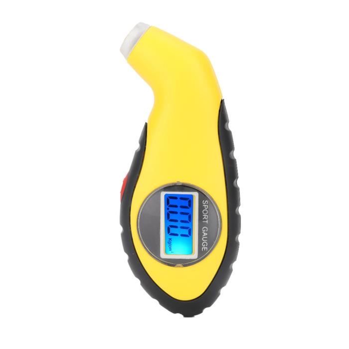 Manomètre Pression Pneus Numérique WZTO 0-255 PSI - écran LCD, 4 Unités | Pour Voiture, Moto, VTT