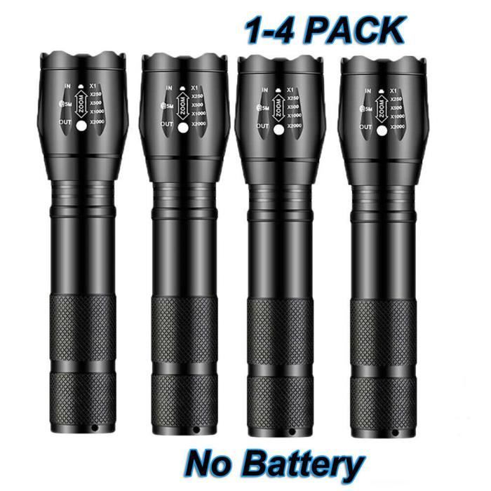 Lampe Torche Led 20000 Lumens IPX67 Étanche Zoom Batterie 5000 MAh Puissante 5 Modes Camping Outdoor