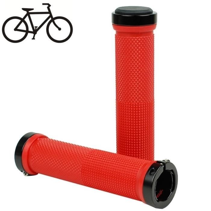 Poign es de v lo VTT fixe vitesse Fixie Lock on caoutchouc Guidon