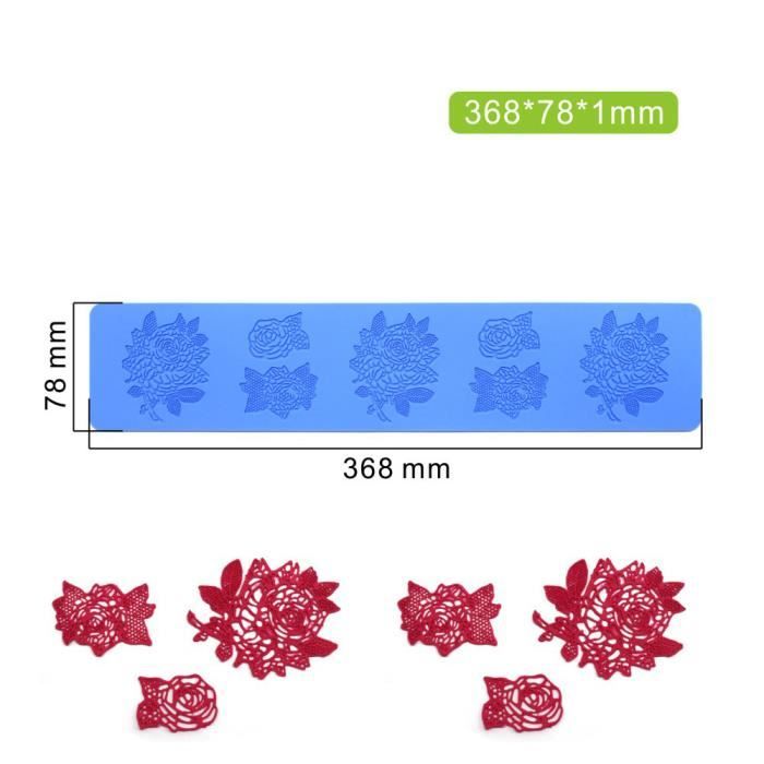 2 Pièces Moule De Gaufrage Silicone Pâtisserie Dentelle - Fondant Gâteaux