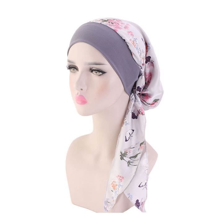 foulard bandana pour cheveux pour femmes Femmes Satin Tête Foulards À La Mode Léger Élastique Femmes Faux Foulard En Soie D44 123657