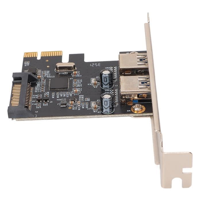 Carte D'extension PCI-E Vers USB 3.2 Gen 2 - 10 Gbps, Ports USB-A Et USB-C Avant - Pour PC De Bureau, Plug And Play - 2