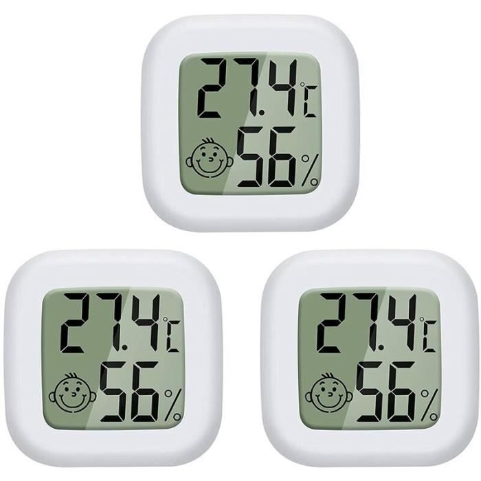 Meilleurs prix pour Hygromètre 3 pièces Mini LCD thermomètre numérique chambre de bébé salon bureau réfrigérateur thermomètre intérieur et hygromètre