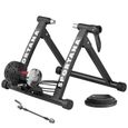 Home trainer vélo Sportana - max. 150kg - noir pliable acier 26“ à 28" - 6 niveaux de résistance-1