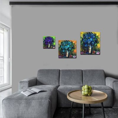 8 Pcs Toile à Peindre,100% Coton Toiles Pré-Etirées, Panneaux De Toile