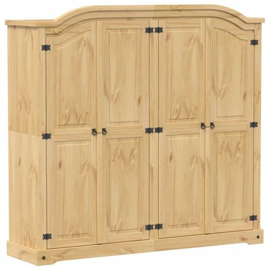 Garde-robe Corona 55x38x170 cm bois de pin massif vidaXL
