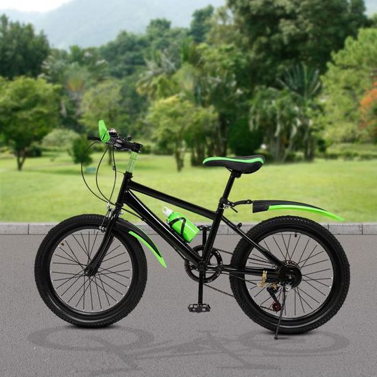 VTT 20 Pouces Pour Adultes/Ados - Cadre Acier Carbone, Vitesses, Freins, Porte-Bouteille | Charge Max 85 Kg