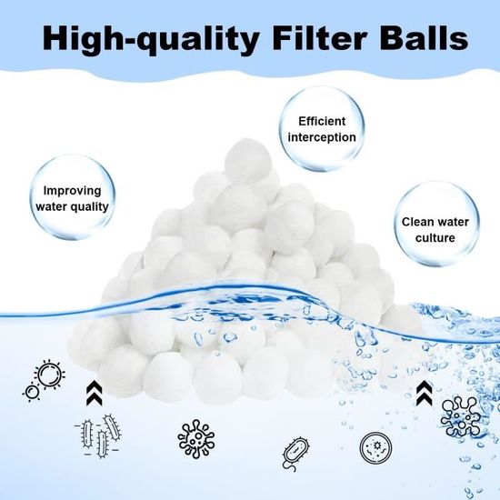 Boules filtrantes de piscine, 5 pièces/ensemble, éponge d'écume