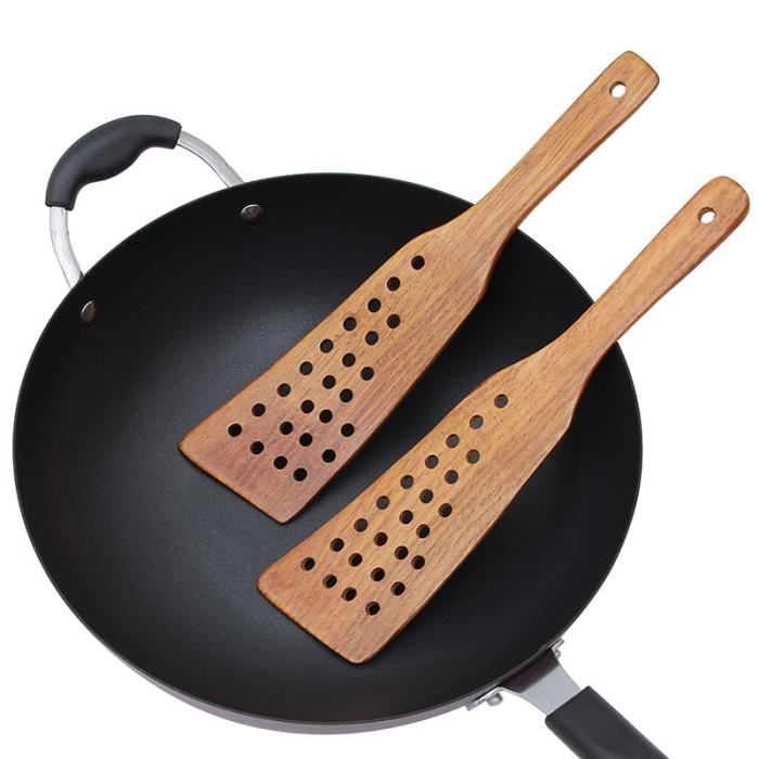 Spatule de cuisine en bois antiarina, cuillère à pelle en bois