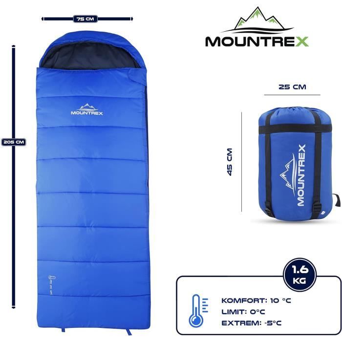 HOSIMA Sac de couchage sarcophage pour adultes, filles, garçons, étanche pour le camping, la randonnée, l'extérieur, les voyages, la chasse, avec sacs de compression (AH088