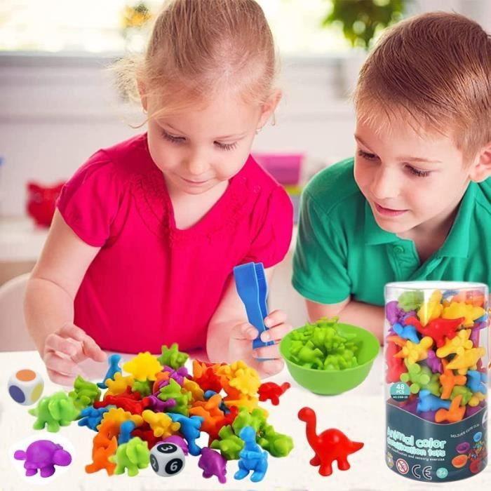 Jeux Montessori 2 3 4 5 Ans - Victse Jouet Tri Et Comptage Animaux De La Ferme, Motricité Fine Et Éducation Couleurs