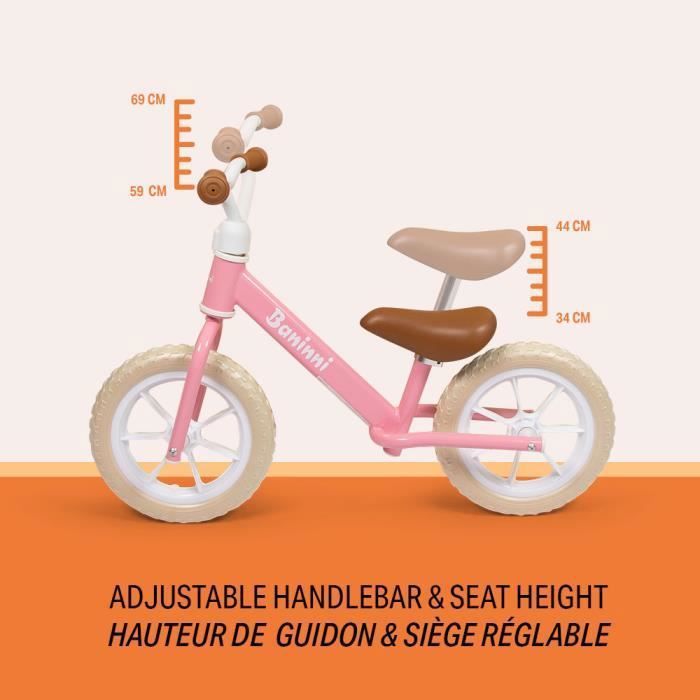 Banana LT Draisienne Enfant 2-5 Ans – Aluminium Léger (3.7kg), Pneus EVA – Guidon Et Siège Réglables – Vert