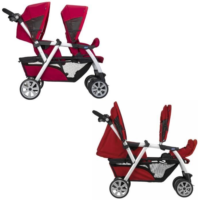 Chicco poussette double together red new arrivals